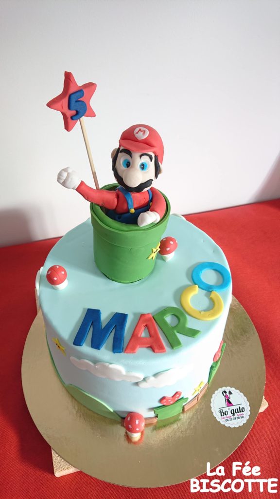 Cake topper anniversaire mario - Décoration sur gateau mario- Pique sur  gateau mario