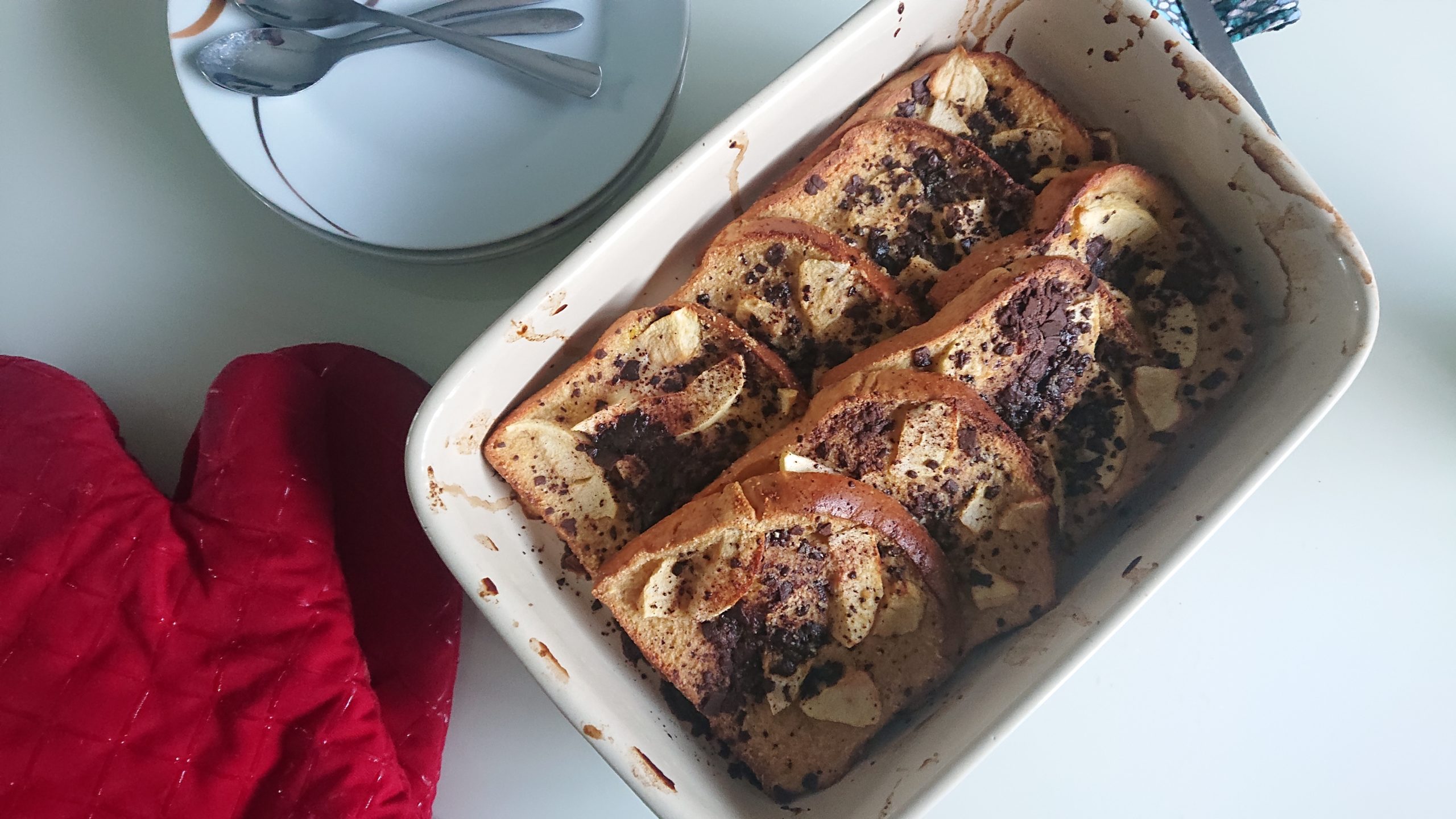 Pain Perdu Pomme Chocolat Au Four La Fee Biscotte